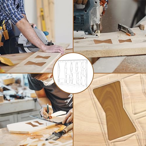 Monliful 13 in 1 Router Template for Woodworking,Router Jig Template, Router Template Jig Kit, Butterfly Inlay Template Decorative Template 10"*7.9" Monliful