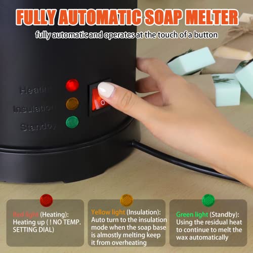 FAST MELT 3L Soap Base Melter - Soap Making Kit with Constant Temperature Control Melter, Quick Pour Spout, Ideal for Homemade Soap Business Fast FAST MELT