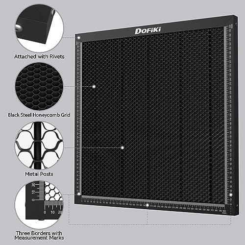 Dofiki Honeycomb Laser Bed 400x400mm Magnetic Steel Honeycomb Working Table for Laser Engraver, Honeycomb Panel with Metal Tray for Laser Cutting Dofiki