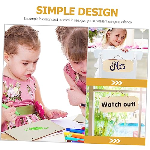 Kisangel Hanging Wooden Sign Unfinished Wood Sign Wood for Crafts Unfinished Wood Slice Rectangular Wooden Sign Crafts Wood Signs Wood Crafts Kisangel