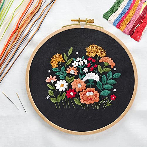 MAMUNU Canvas Tote Bag Embroidery Kit with Pattern for Beginners, Arts and DIY Crafts Kits for Adults, Include Instructions Embroidery Bag, MAMUNU