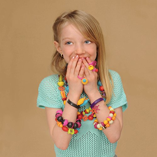B. toys – Pop Arty! 150 Pcs- Jewlery Making Kit- Creative Pop Snap Bead Set for Kids –DIY Craft Jewelry Making Kit –Necklaces, Rings, Bracelets – 4 B. toys