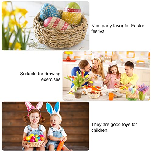 KALLORY Unfinished Wood Eggs to Paint, 10pcs Paintable Wooden Easter Craft Eggs Flat Bottom Eggs for Easter Display Ready to Paint and Decorate L KALLORY