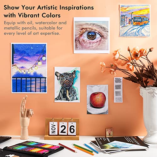 Shuttle Art Drawing Kit and Sketch Pad Bundle, Set of 103 Pack Drawing Kit +260 Sheets Sketch Pad Shuttle Art