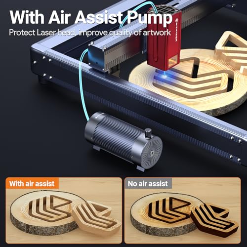 WIZMAKER L1 Laser Engraver, 20W Output Power Laser Cutter, High Accuracy Laser Engraving Machine, 120W Laser Cutting Machine with Air Assist, Lazer WIZMAKER