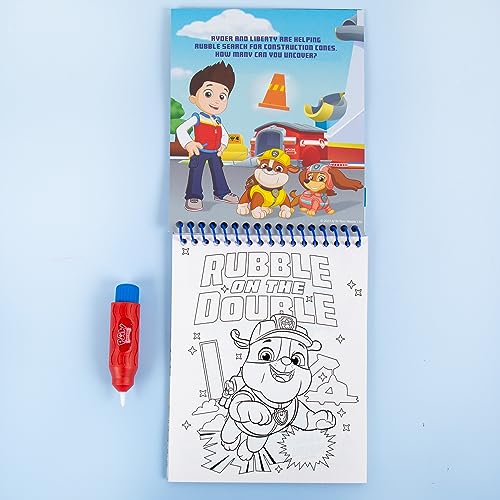 Paw Patrol Aqua Art, Includes 4 Reusable Pages of Water Art & Water Pen, Color with Water Book, Water Reveal Activity Book, Paint with Water Books, Horizon Group USA