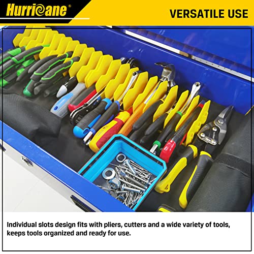 HURRICANE Plier Organizer Rack, 10-Slot Pliers Cutters Organizer Rack with Non-Slip Rubber Base, Tool Organizer, Tool Drawer Toolbox Organizer and HURRICANE