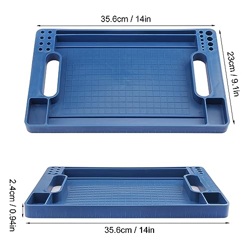 GENHAKON 3 Pieces, Flexible Tool Tray, Rubber Tool Mat Trays, Non-Slip Tool Organizer, Heat and Oil Resistant Rubber, for Automotive and Home Tool GENHAKON