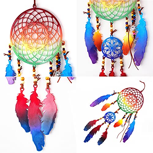 Large Dream Catcher Resin Mold, Dreamcatcher Silicone Mold for Epoxy Resin, Wall Hanging Feather Pendant Keychain Kit Ornament Making Mould, Resin Wehous