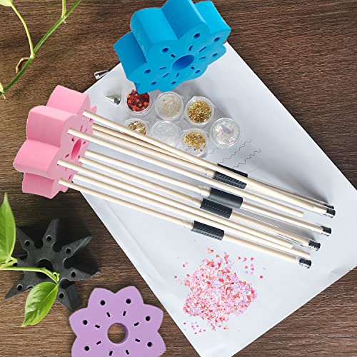 Epoxy Glitter Pen Turner Attachment, Pen Turner Adapter to Hold Pens, 28set Glitter Epoxy Pen Holder for Cup Turner DIY Craft Epoxy Resin Pen Making WOOPSOO