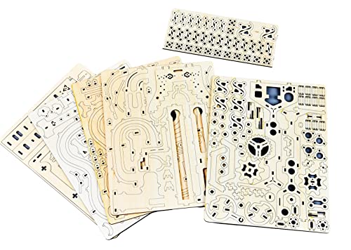 3D Wooden Puzzles Marble Run Chain Kit, Wood Creative Mechanical Puzzles Assembly Model Building Kits to Build for Adults & Kids, DIY Wooden Puzzle varbertos