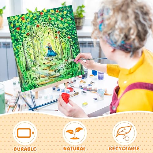 Barydat 24 Pcs Wood Panels for Painting Unfinished Wood Canvas Board Artist Wall 0.79'' Deep Cradled Wood Canvas Panels for Painting Pouring Arts Barydat