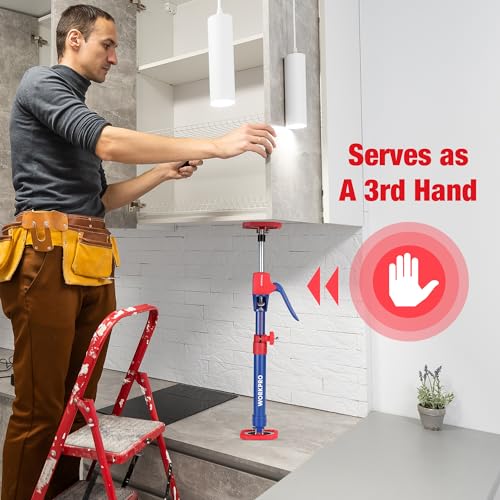 WORKPRO Cabinet Jack Support Pole, 18-1/2" to 29-1/2" Steel Telescopic Quick Support Rod Adjustable 3rd Hand Support System with 154 lbs Capacity for WORKPRO