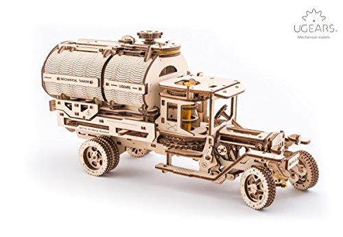 UGears Truck with Tanker Mechanical Wooden Model KIT 3D Puzzle Assembly UGEARS
