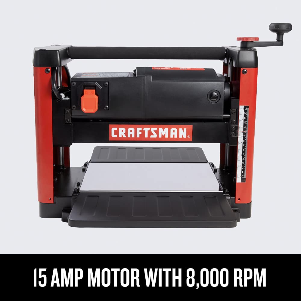 CRAFTSMAN Planer, 15 Amp, For Benchtops, Two Knife Solid Steel Cutter Head (CMEW320) Craftsman