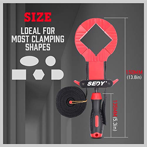 SEDY Band Clamp, Frame Clamp Quick Release Strap Clamp For Woodworking, Belt Clamp Strap Clamp SEDY