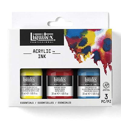 Liquitex Professional Acrylic Ink, 1-oz (30ml), Essential Color Set, Set of 3