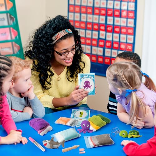 WATINC Set of 5 Sea Wool Needle Felting Kit, Ocean Animals Doll Making Wool Needle Felting Starter Kit, DIY 5 Unique Designs Needle Felting Craft WATINC