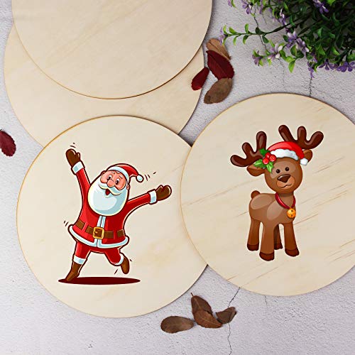 Arroyner 2" Small Wood Circles Round Wood Discs DIY Unfinished Round Blank Wooden for Crafts, School Project, Decoration 120 Pieces Arroyner
