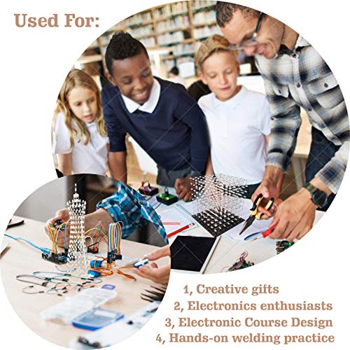 iCubeSmart 3D Led Cube Light DIY Kit with 3D Animation Editing Software Squared LED 8x8x8 Electronic Toy for Children and Teenagers Learning iCubeSmart