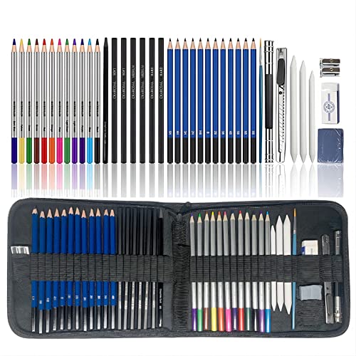 SoProPen Drawing Pencils, 40 Pieces Sketch Pencils Art Supplies