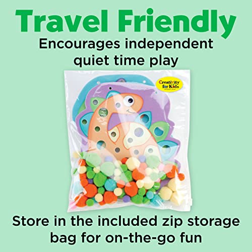 Creativity for Kids Pom Pom Pictures: Dinosaurs - Toddler Learning Toys, Sensory Play for Ages 3+ Creativity for Kids