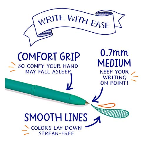 Crayola Colored Gel Pens for Kids and Adult Coloring, Washable Pens Medium Point, 14 Count Crayola