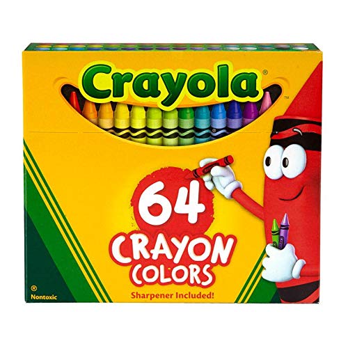 Crayola Crayon Set, 3-5/8", Permanent/Waterproof, 64/BX, Assorted, Sold as 1 Box Crayola
