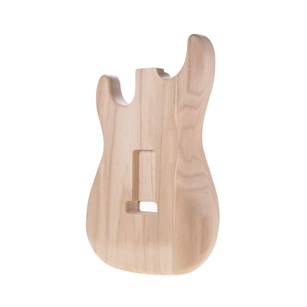 Btuty ST01-TM Unfinished Handcrafted Guitar Body Candlenut Wood Electric Guitar Body Guitar Barrel Replacement Parts Btuty