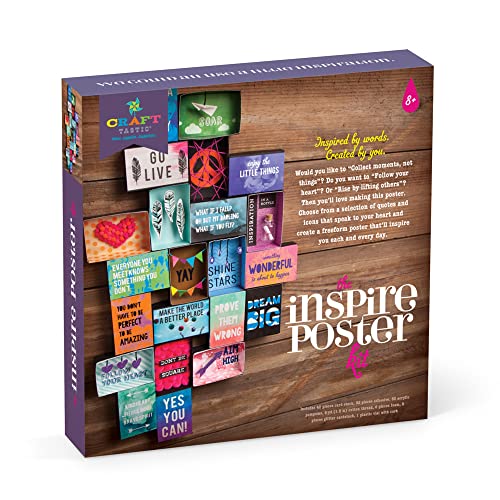 Craft-tastic – Inspire Poster Kit – Design a One-of-a-Kind Freeform Poster – Ages 8+ Craft-tastic