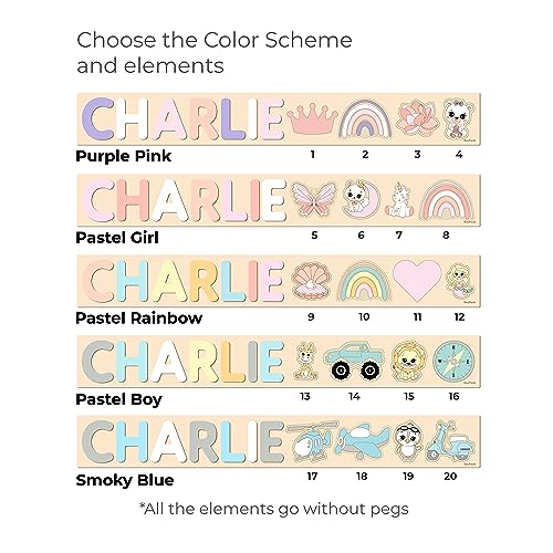 Name Puzzle With Pegs Personalized Wooden Name Puzzle Wooden Toys Custom Name Puzzle by BusyPuzzle Christmas Present Personalized Birthday Baby 1 BUSY PUZZLE