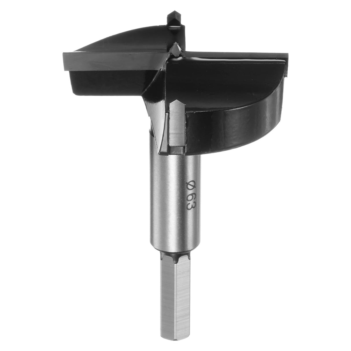 HARFINGTON Forstner Drill Bit 63mm (2-1/2") Tungsten Carbide Wood Forstner Bit Opener Cutter for Hinge Hole Drilling Woodworking, Black HARFINGTON