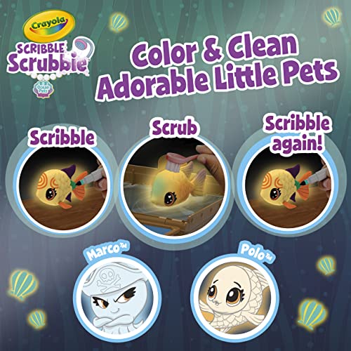 Crayola Scribble Scrubbie Pets Glow Ocean Playset, Toys for Boys & Girls, Gifts for Kids, Ages 3, 4, 5, 6 Crayola
