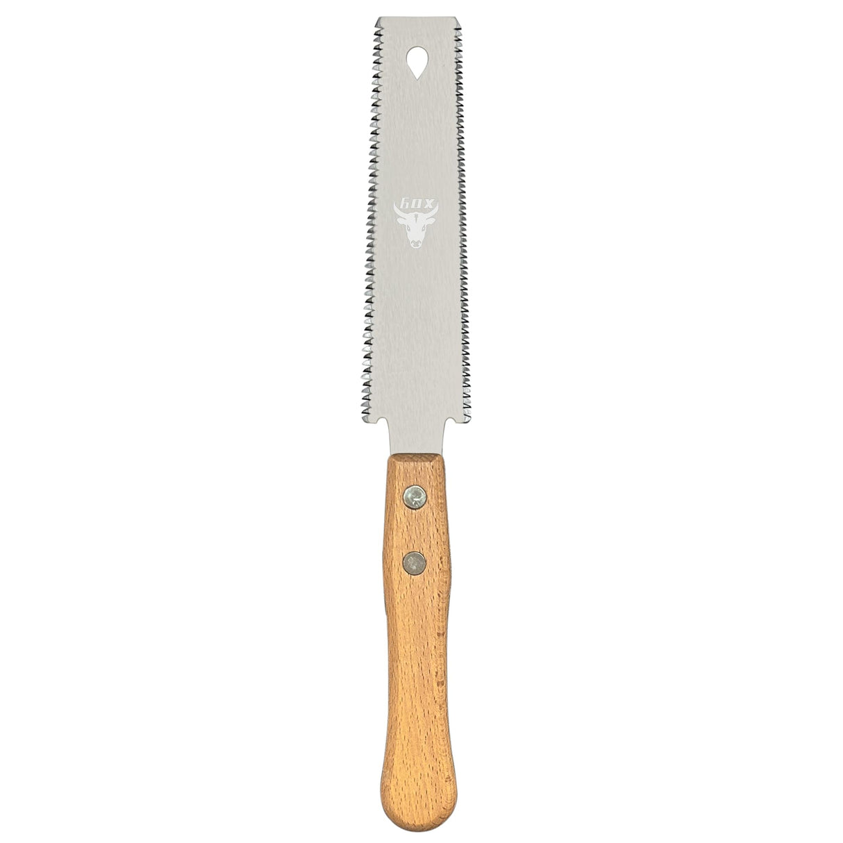 6OX Japanese Hand Saw 6 Inch, Double Edge Sided SK5 Flexible Small Pull Saw with Beech Handle for Woodworking 1 Pack 6OX