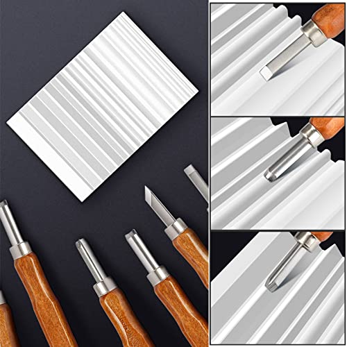 DDF iohEF Wood Carving Sharpener, 1000 Grit Whetstone with More Grooves Sharpening Stone for Woodworking, Wood Carving Tools, Chisels and Gouges DDF iohEF