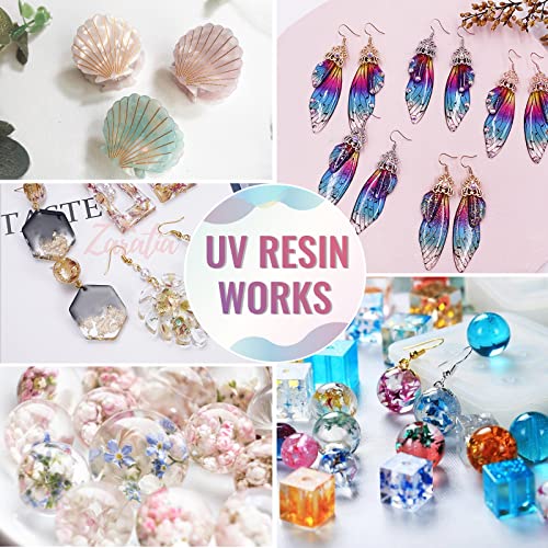 UV Resin kit Jewelry Making: 200g Crystal Clear Hard Glue Epoxy Resin for Beginners DIY Art Crafts Casting Curing SAPBOND