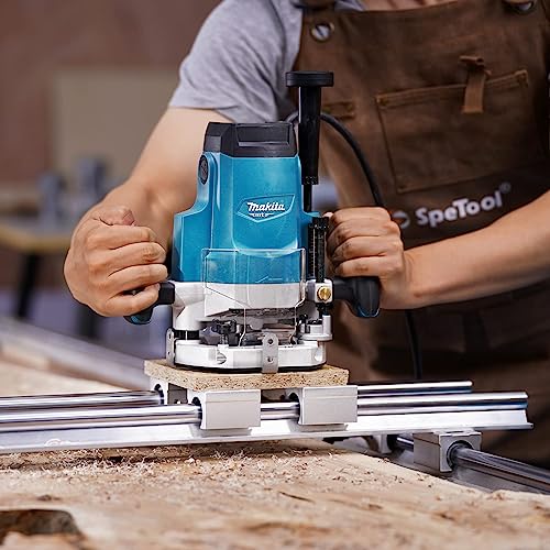 SpeTool Spoilboard Surfacing Router Bit Carbide Insert with ATS Coated 1 inch Cutting Diameter 1/4 Shank Diameter 2+2 Router Planner SpeTool