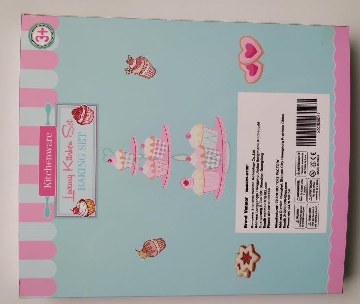 Vanmor Cute Kids Cooking and Baking Sets, 24 Pcs Kids Aprons for Girls Toddler Chef Hat Apron Dress Up Chef Costume, Little Girl Apron Sets Pretend Vanmor