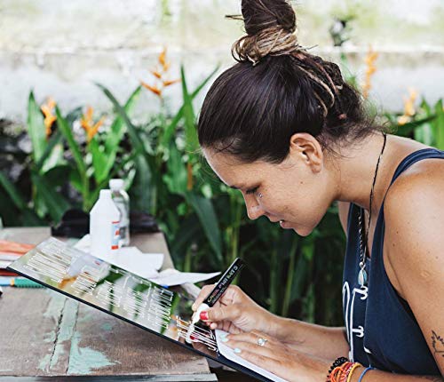 16 UV Fluorescent Neon Chalk Markers - Double Pack of Both Fine & Reversible Medium Tip Liquid Chalk Pens Wet Erasable Menu Boards, Glass, ArtShip Design