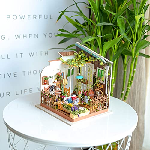RoWood DIY Miniature Dollhouse Kit with Furniture, 1:24 Scale Model House Kit, Mini Dollhouse Model Kits for Adults, Crafts for Adults Teen Gifts on Rowood