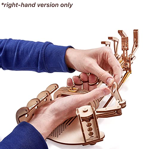 Wood Trick Wooden Robot Hand 3D Wooden Puzzle - Robotic Hand Wood Model Kit to Build Wood Trick