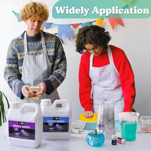 LET'S RESIN Resin Mixing Cups, 50pcs 32oz(1000ml) 2 Scales Accurate Paint Mixing Cup with Protective Gloves, Sturdy & Thick Disposable Measuring Cups LET'S RESIN