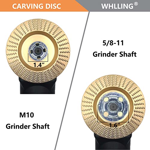 4PCS Wood Carving Disc Set for 4" or 4 1/2" Angle Grinder with 5/8" Arbor, Grinding Wheel Shaping Disc for Wood Cutting, Wood Shaping Carving Disc, WHLLING