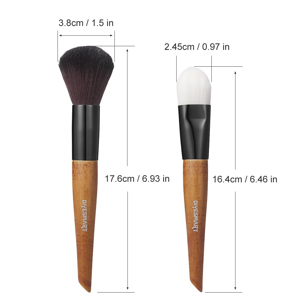 DIYESMART 2pcs Cleaning Brush Kit with Wooden Handle, Model Dusting Brush Kit for Figures, Statues,Models, Craft DIYESMART