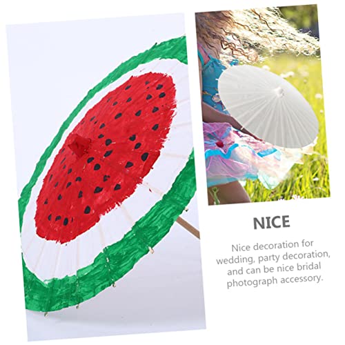TEHAUX 2pcs Unfinished Umbrella Rainproof Chinese Dance Umbrella Macrame Decor Diy Drawing Umbrella Flower Chinese Art Umbrella Dancing Umbrella TEHAUX