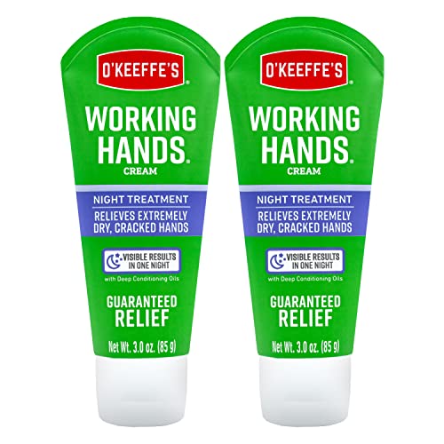 O'Keeffe's Working Hands Night Treatment Hand Cream, 3 oz Tube, (Pack of 2) O'Keeffe's