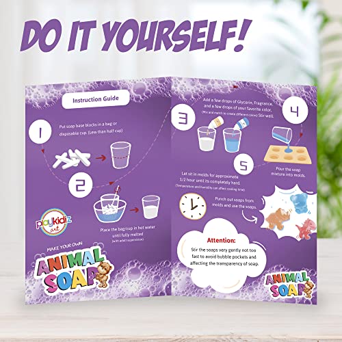 Darice Soap Making Kit for Kids, Crafts Activity Science Kits, STEM DIY Educational Animal Toys for Boys & Girls Ages 6+ Darice