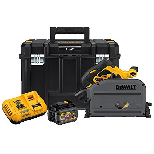 DEWALT FLEXVOLT 60V MAX* Circular Saw, 6-1/2-Inch, Cordless TrackSaw Kit (DCS520T1) DEWALT