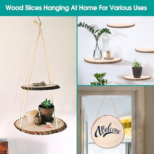 8Pcs Wood Slices 10-12 Inches, Natural Round Wood Slices for Centrepiece, Large Wood Circles Paulownia Tree Circles for Table Centerpieces, Rustic Adrattnay