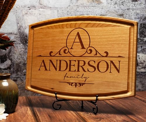 Tayfus Personalized & Monogrammed Cutting Boards - Customized Gifts for Christmas, Wedding, Anniversary, Realtor Closing - Handmade Custom Wooden Tayfus